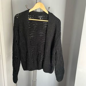 ANTHROPOLOGIE Black Cardigan Size Medium